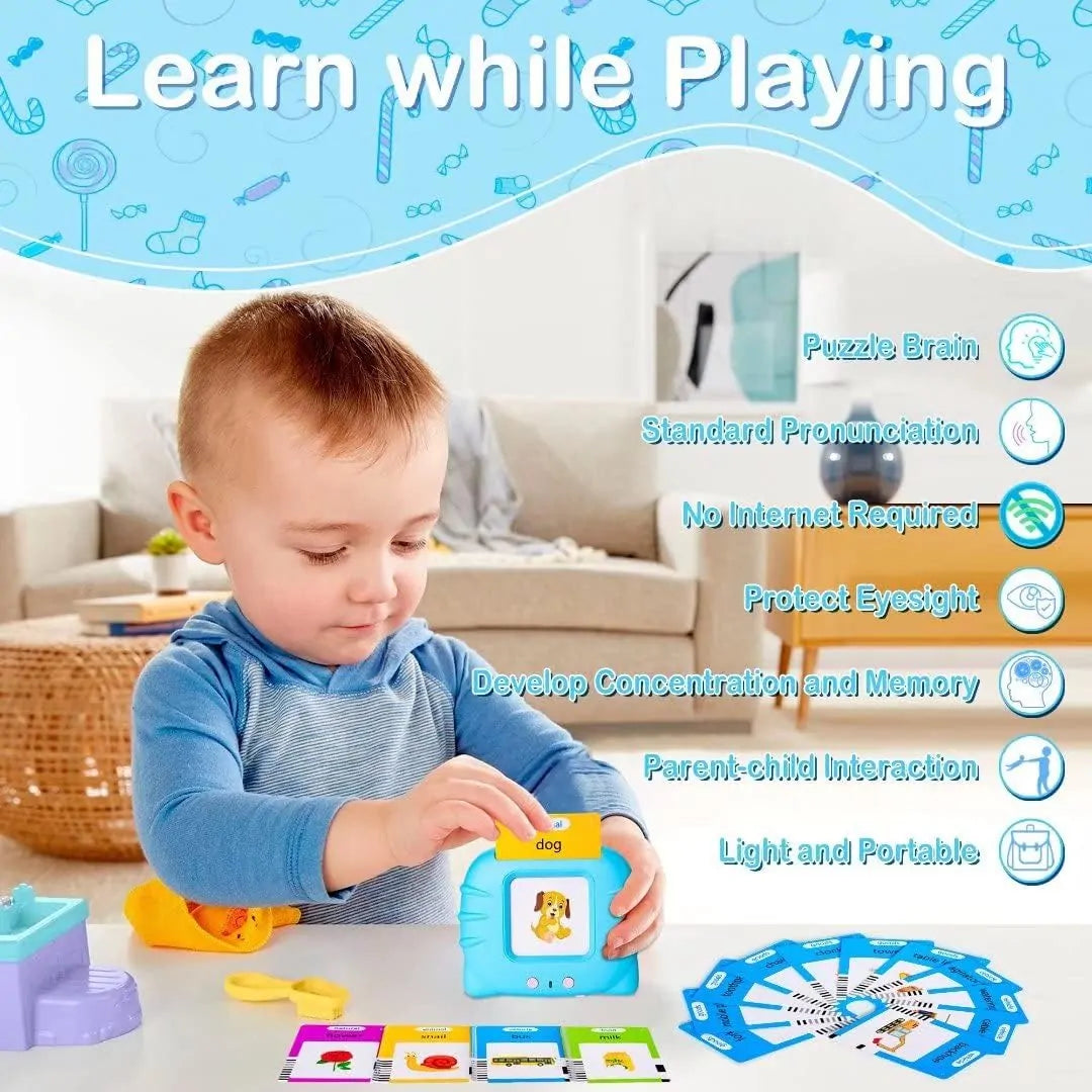 Talking Flash Cards Educational Toy | Early Education Learning Device | Flash Cards reader for Age 2 3 4 5 6