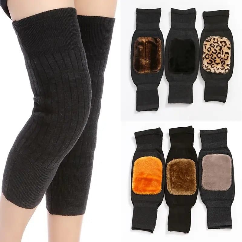 Knee Warmer 1 Pair Winter Wool Knee Pads Warm Knee Protector Wool Warmers Thickened Knee Brace