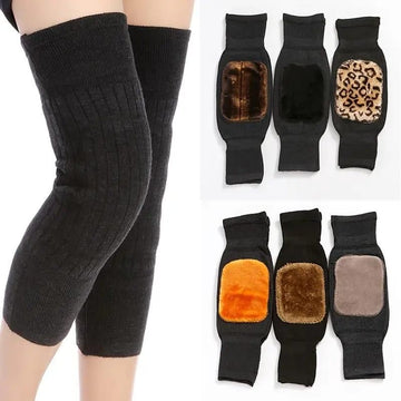 Knee Warmer 1 Pair Winter Wool Knee Pads Warm Knee Protector Wool Warmers Thickened Knee Brace